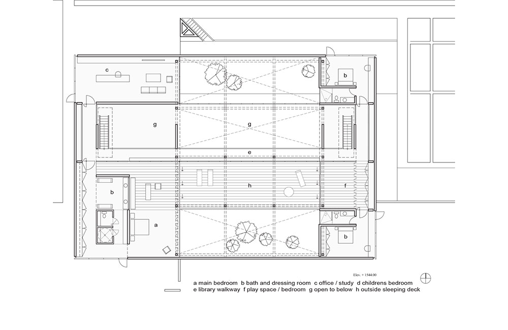 Image 3. Upper level plan of residence.